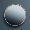 Round Wall Mirror with Antique Gold Frame