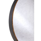 Round Wall Mirror with Antique Gold Frame