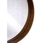 Round Wall Mirror with Antique Gold Frame
