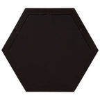 Ivory and Black Hexagonal Wall Mirror