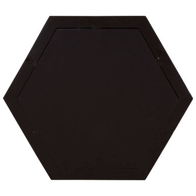 Ivory and Black Hexagonal Wall Mirror