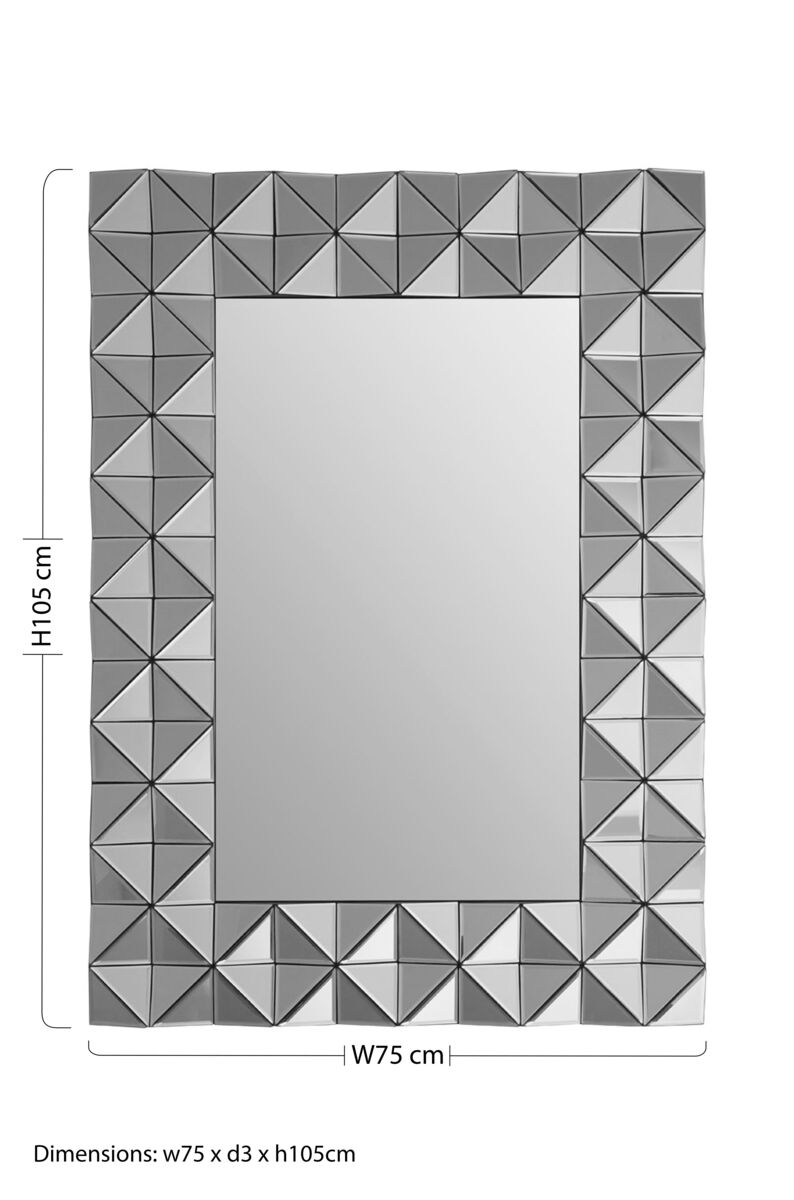3D Geometric Wall Mirror