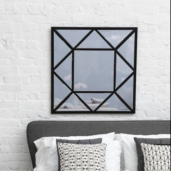 Black Metal Frame Wall Mirror