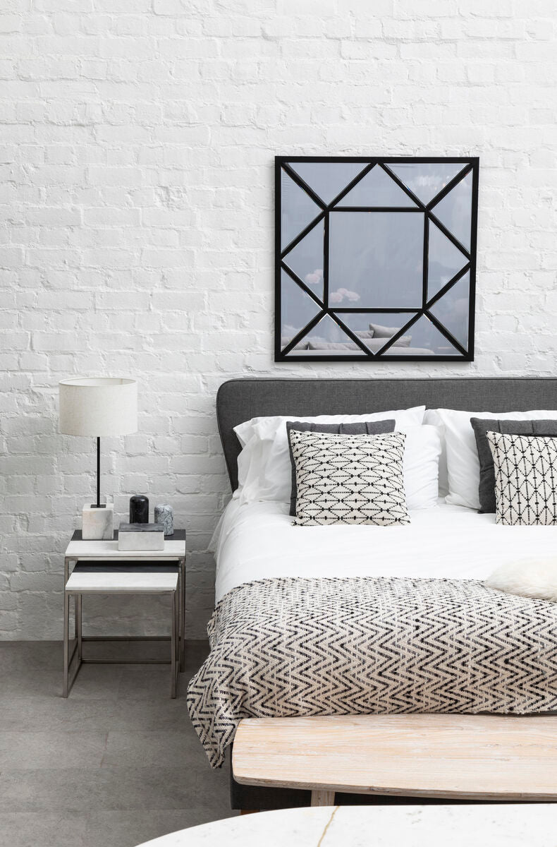Black Metal Frame Wall Mirror