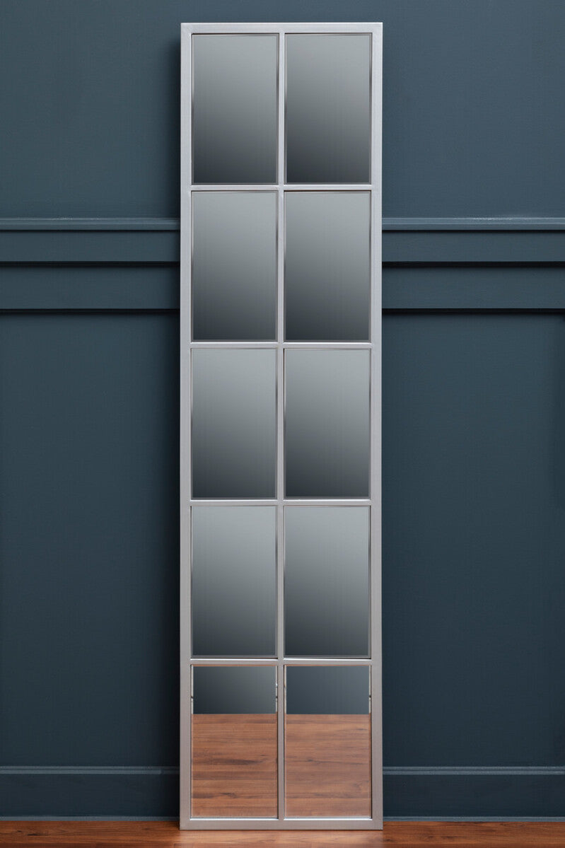 Tall Window Pane Wall Mirror