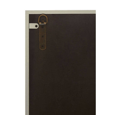 Square Design Silver Finish Frame Wall Mirror