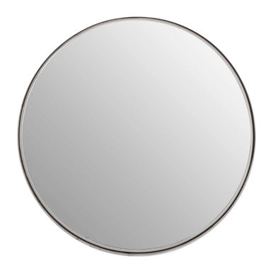 Large Nickel Finish Wall Mirror