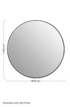Large Nickel Finish Wall Mirror