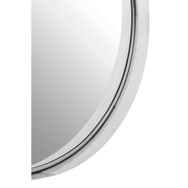 Large Nickel Finish Wall Mirror