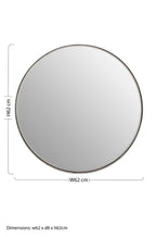 Medium Nickel Finish Wall Mirror