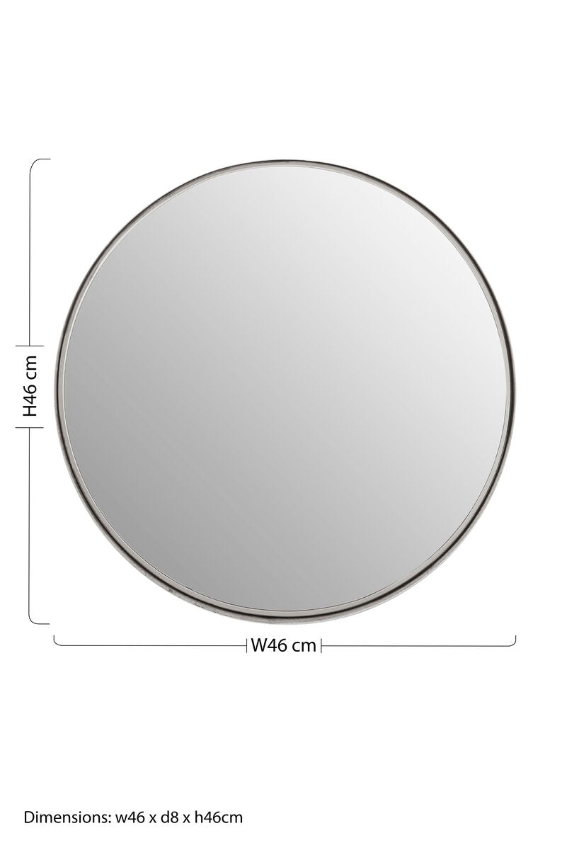 Small Nickel Finish Wall Mirror