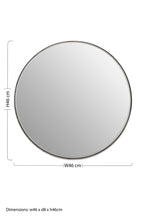 Small Nickel Finish Wall Mirror