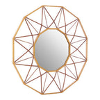 Geometric Gold Wall Mirror