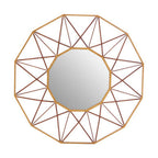 Geometric Gold Wall Mirror