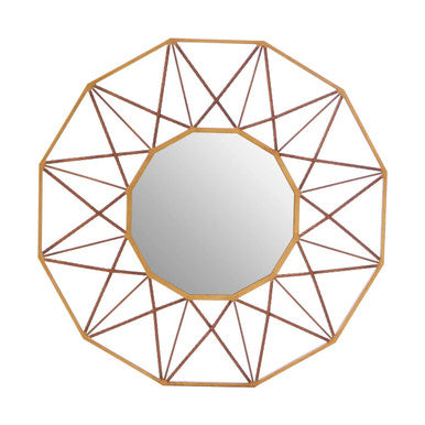 Geometric Gold Wall Mirror