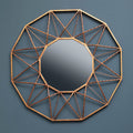 Geometric Gold Wall Mirror