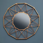 Geometric Gold Wall Mirror