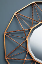 Geometric Gold Wall Mirror