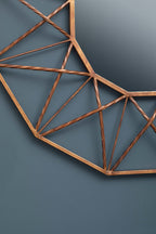 Geometric Gold Wall Mirror