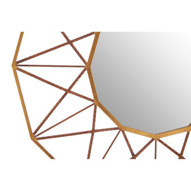 Geometric Gold Wall Mirror