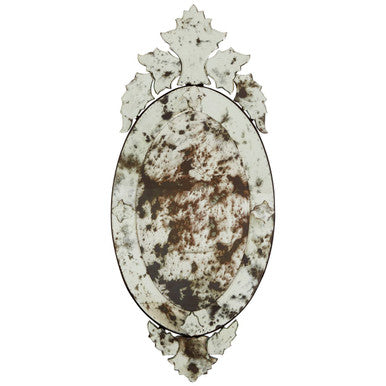 Wall Mirror with Decorative Crown