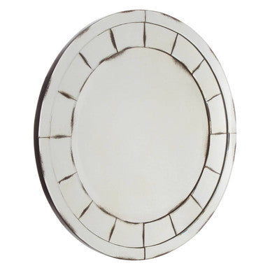 Round and Mosaic Effect Wall Mirror