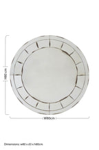Round and Mosaic Effect Wall Mirror
