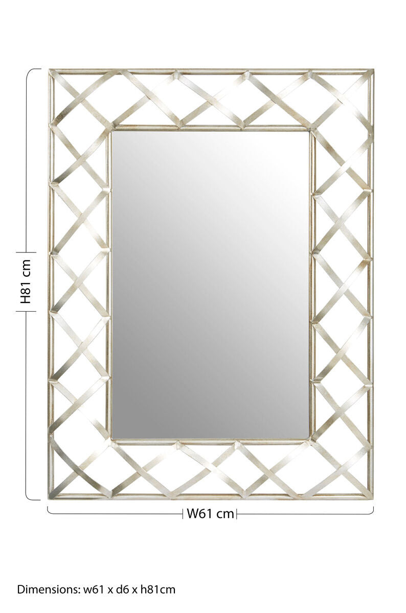 Lattice Silver Wall Mirror