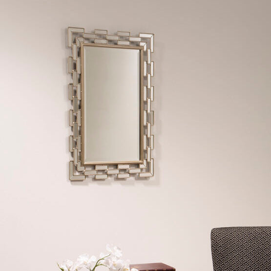 Champagne Bordered Wall Mirror