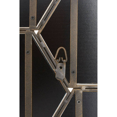 Hexagonal Cluster Gold Wall Mirror