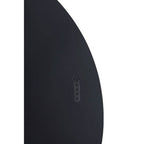 Brown Round Wall Mirror with Angular Frame Pattern