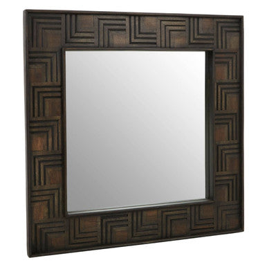 Mango Wood Square Wall Mirror