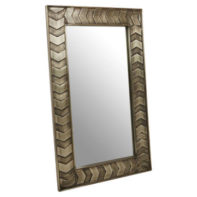 Textured Silver Wash Wall Mirror