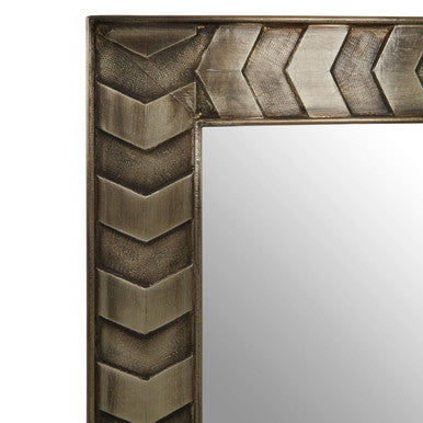 Textured Silver Wash Wall Mirror