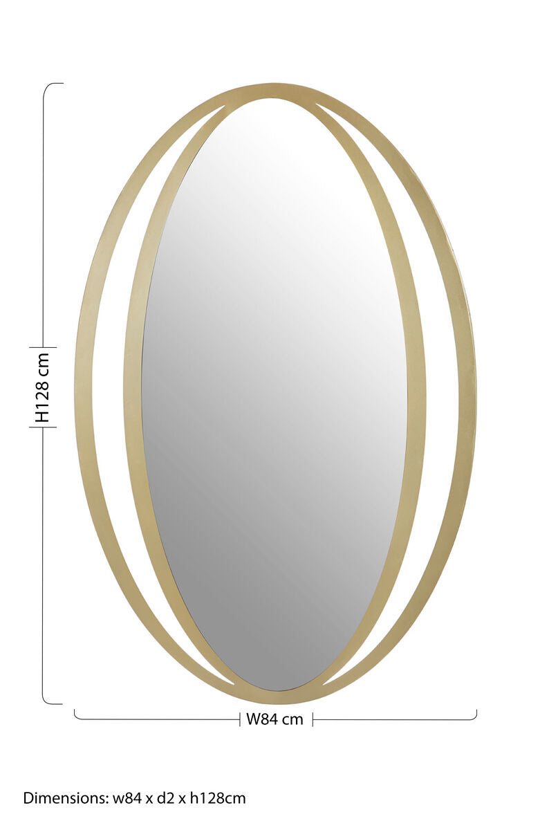 Double Ring Design Wall Mirror