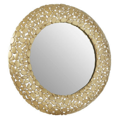 Pebble Effect Round Wall Mirror