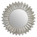 Silver and Clear Sunburst Wall Mirror