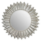Silver and Clear Sunburst Wall Mirror