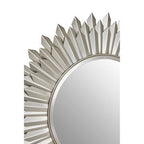 Silver and Clear Sunburst Wall Mirror