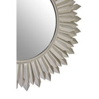 Silver and Clear Sunburst Wall Mirror