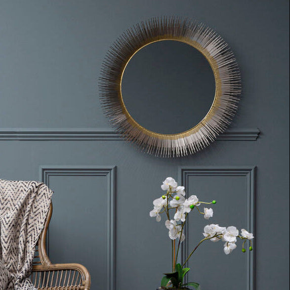 Brass Finish Wall Mirror