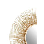 Gold Finish Sunburst Wall Mirror