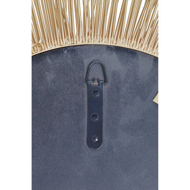 Gold Finish Sunburst Wall Mirror
