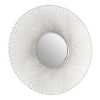 Silver Frame Large Round Wall Mirror