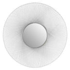 Silver Frame Large Round Wall Mirror
