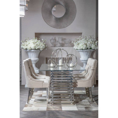 Silver Frame Large Round Wall Mirror