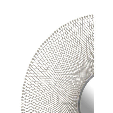 Silver Frame Large Round Wall Mirror