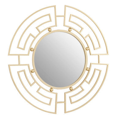 Round Gold Metallic Wall Mirror