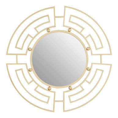 Round Gold Metallic Wall Mirror