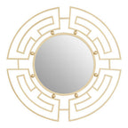 Round Gold Metallic Wall Mirror
